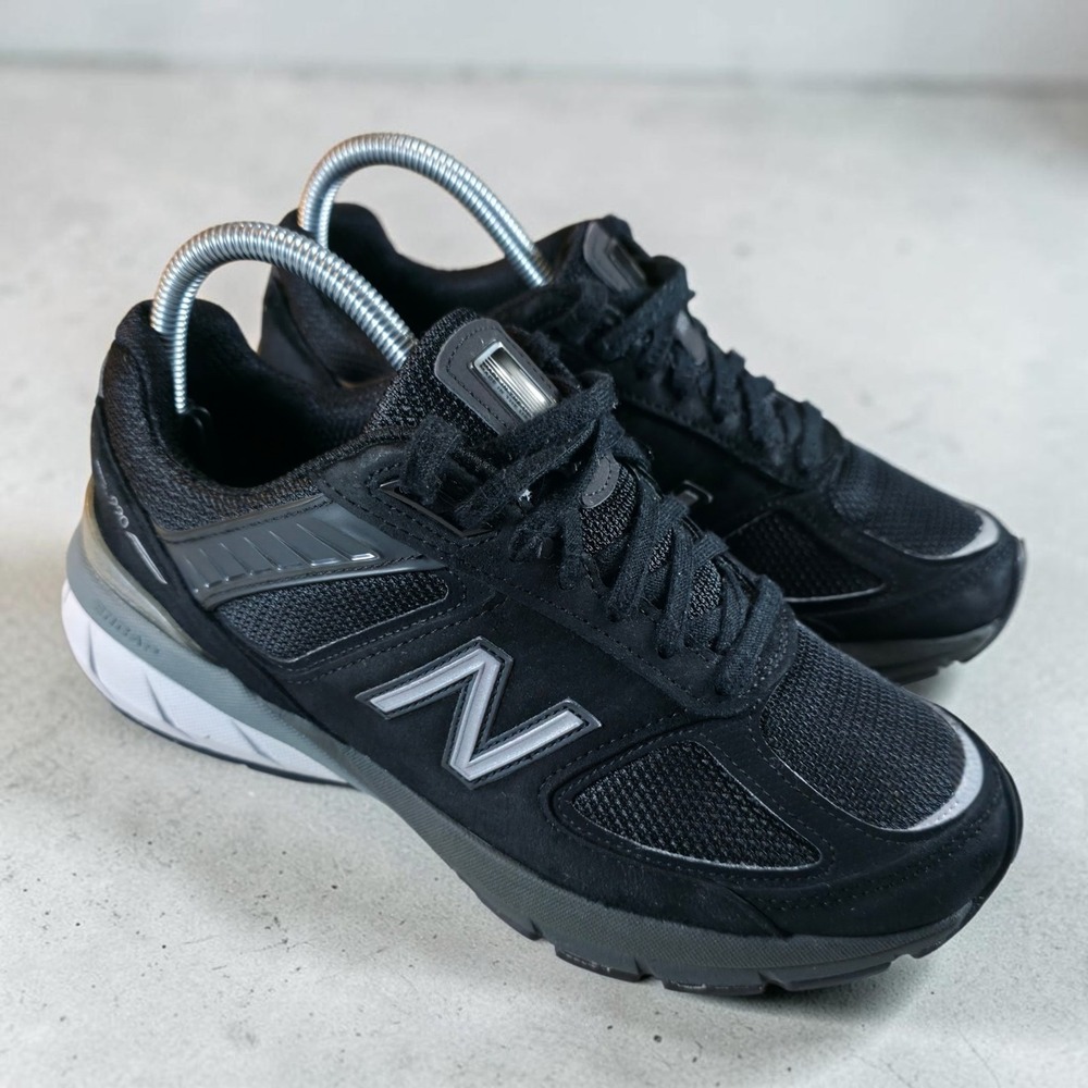 New Balance Womens 990v5 Made in USA Running Shoes Black W990BK5 Size 8